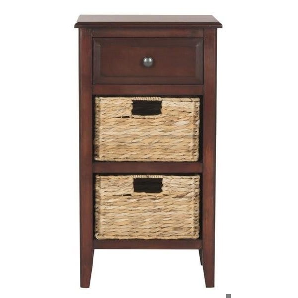 Safavieh Everly Drawer Side Table- Cherry - 27.6 x 11.8 x 15 in. AMH5743C - main